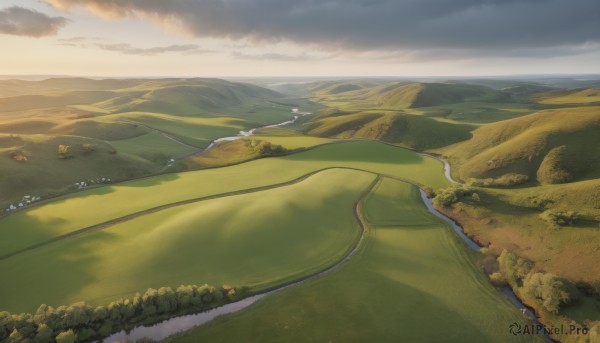 The elegance of a landscape in a idyllic day