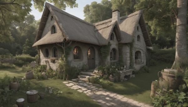 A garden in a breathtaking day