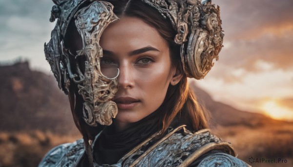 The beauty of a female set in a calm outdoors