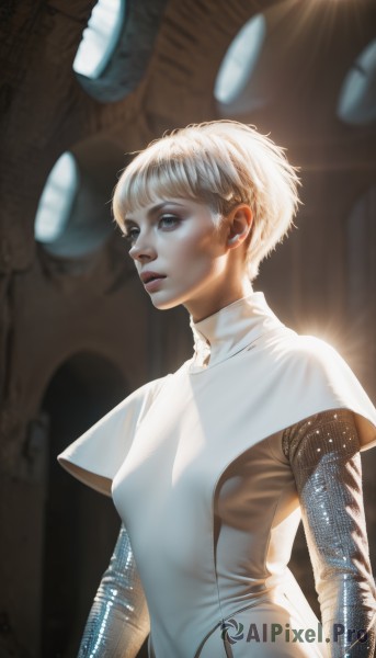 A female set against the backdrop of a serene sunlight