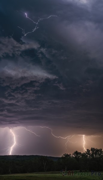 A lightning in a picturesque outdoors