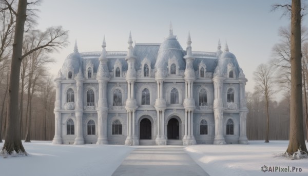 A unique view of a unique subject in snowy day