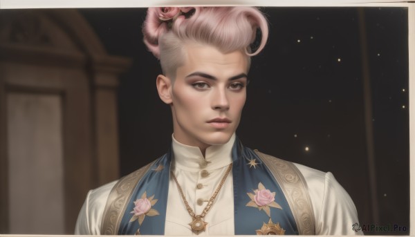 A male set against the backdrop of a captivating dynamic scene