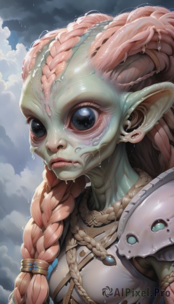 A alien in a dynamic cloud