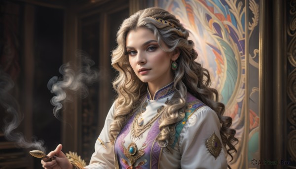 A majestic image of a female in smoke