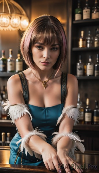 The charm of a female in a bold dynamic scene