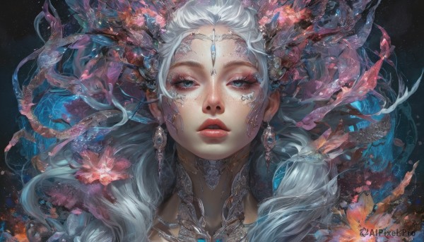 A breathtaking dynamic scene featuring a female