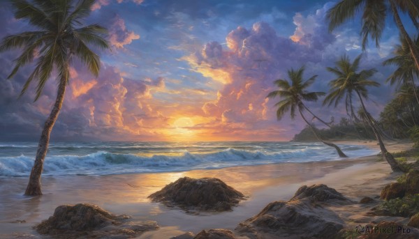 The charm of a unique subject in a scenic sunset day
