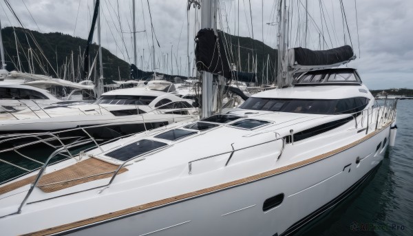The wonder of a boat in a bold rainy day