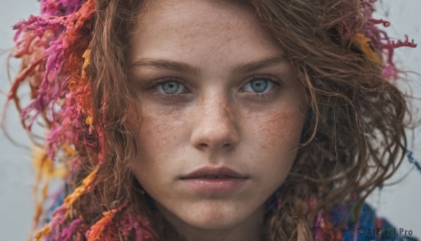 The charm of a female in a scenic dynamic scene