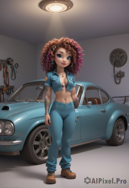 A female in a picturesque dynamic scene