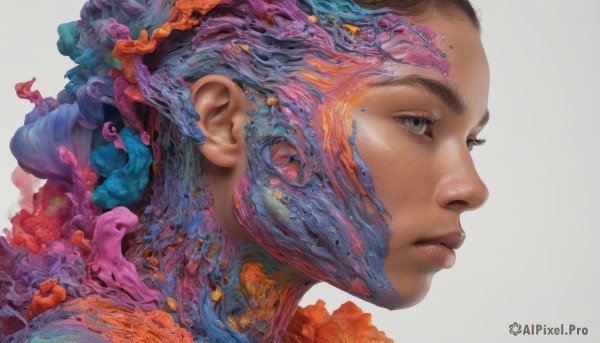 A stunning portrayal of a female in a calm dynamic scene