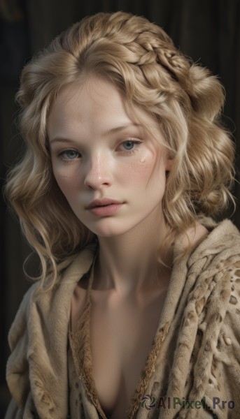 A captivating female within dynamic scene
