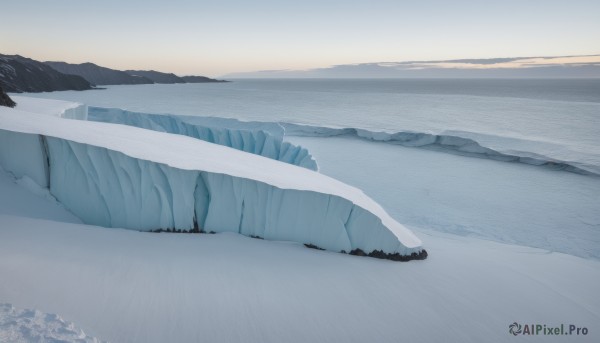 A vibrant landscape captured in snowy day
