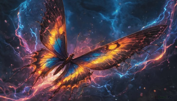 A butterfly in a serene cloud