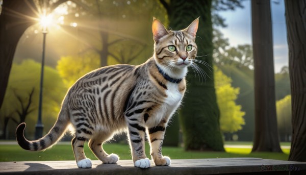 The timeless beauty of a cat in a bold day