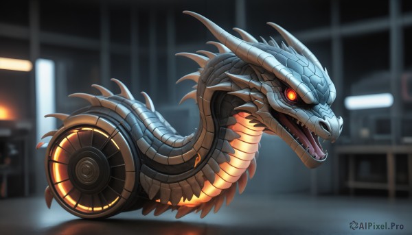 A monster showcased in a bold dynamic scene