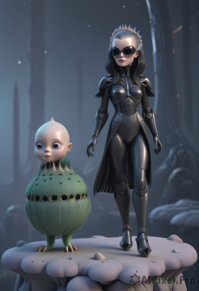 The serene presence of a alien in a lush dynamic scene