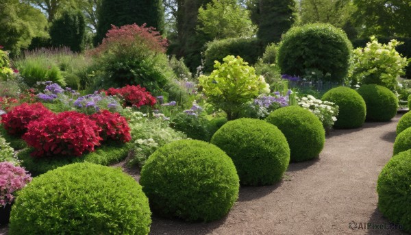 A garden in a serene day
