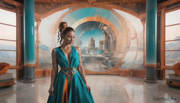 A magnificent female within scenery
