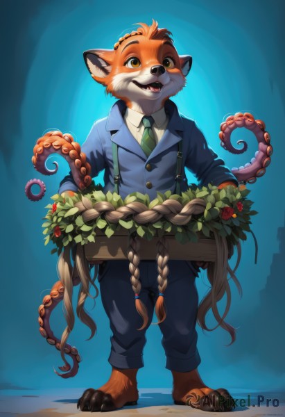 A idyllic male within a lush dynamic scene