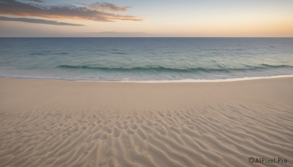 outdoors,sky,cloud,water,no humans,ocean,beach,cloudy sky,scenery,sunset,sand,horizon,waves,evening,gradient sky,shore,orange sky