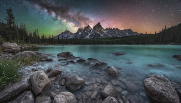 A stunning view of a landscape in sunset outdoors