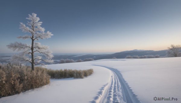 Image of a landscape in a peaceful snowy day