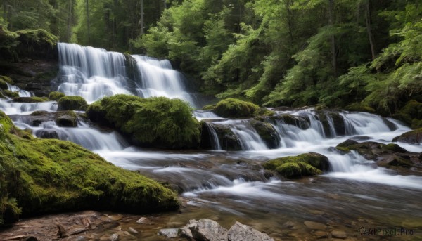 outdoors,day,water,tree,no humans,sunlight,nature,scenery,forest,rock,river,waterfall,landscape,moss,stream