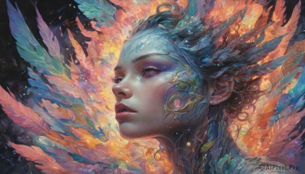 Dynamic scene brought to life with a captivating female