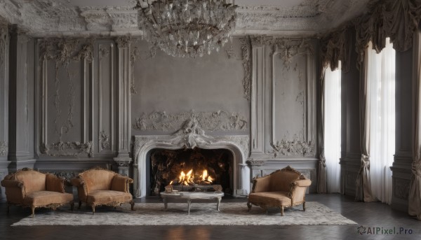 The elegance of a indoors in a idyllic fiery scenery
