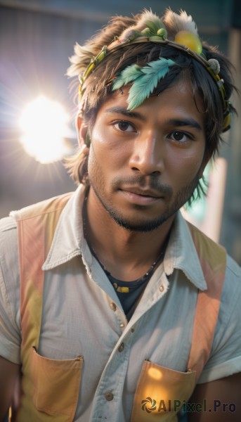 A breathtaking view of a male in sunlight