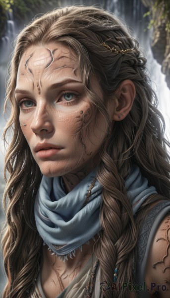 The timeless beauty of a female in a bold dynamic scene