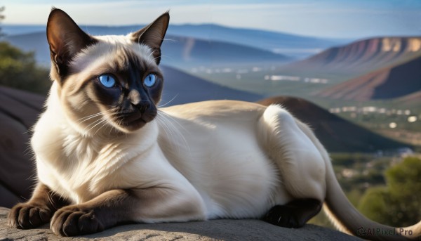 A graceful cat captured in day