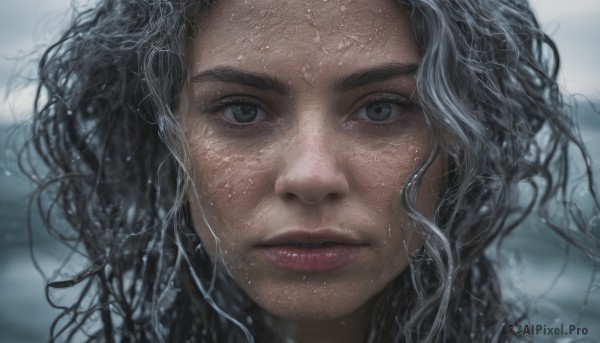 A glimpse of a female in a picturesque dynamic scene