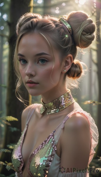 A female caught in a vivid outdoors