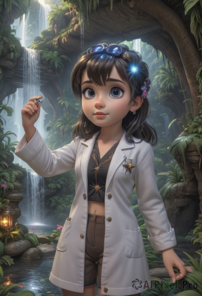 The serene presence of a child in a lush outdoors