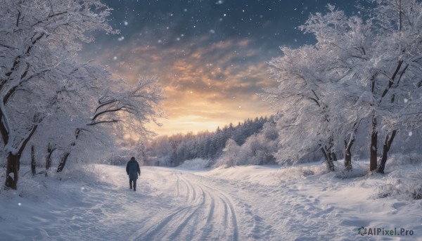 A female framed by the beauty of a majestic snowy outdoors