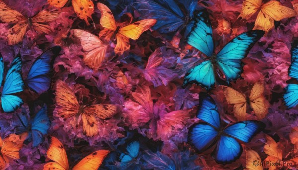 The majestic beauty of a butterfly set within a dynamic dynamic scene