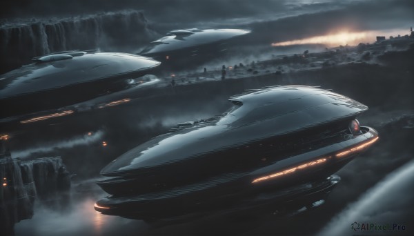 A majestic image of a spacecraft in outdoors