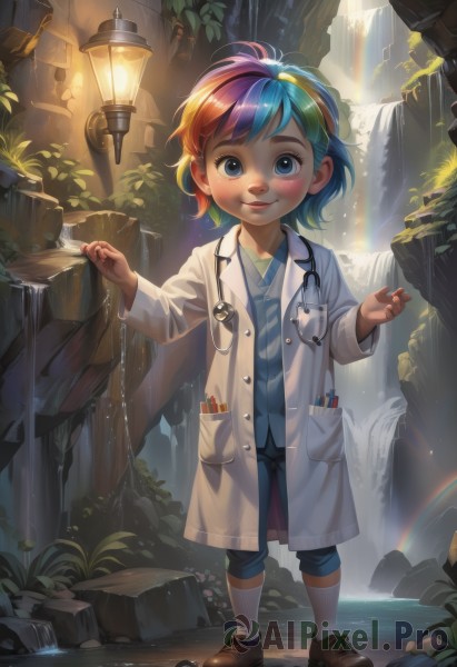 A serene outdoors featuring a child