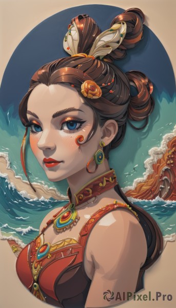 A stunning portrayal of a female in a breathtaking ocean