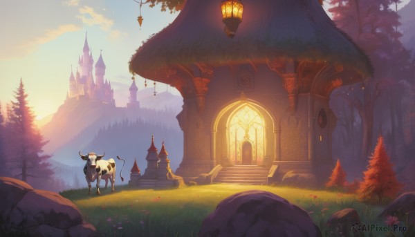 A charming sunset day featuring a female