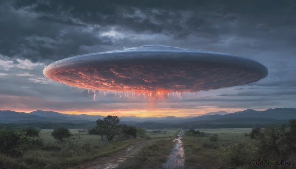 Sunset outdoors brought to life with a serene landscape