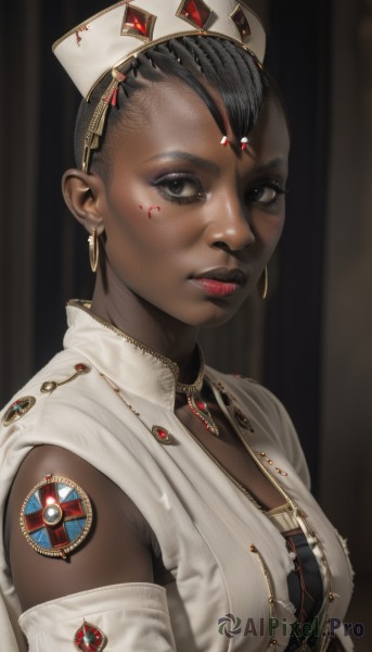 A female caught in a vivid dynamic scene