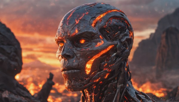 A majestic alien within a vivid outdoors