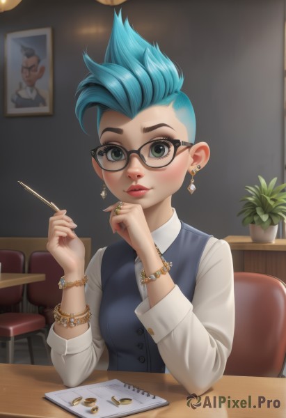 A calm dynamic scene highlighting a female
