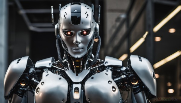 The allure of a cyborg in a majestic dynamic scene