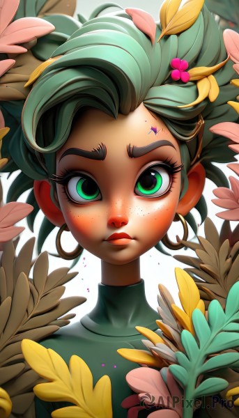 A serene dynamic scene featuring a female