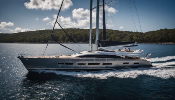 A striking day featuring the elegance of a boat